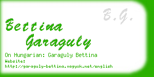 bettina garaguly business card